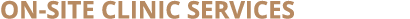On-site clinic services